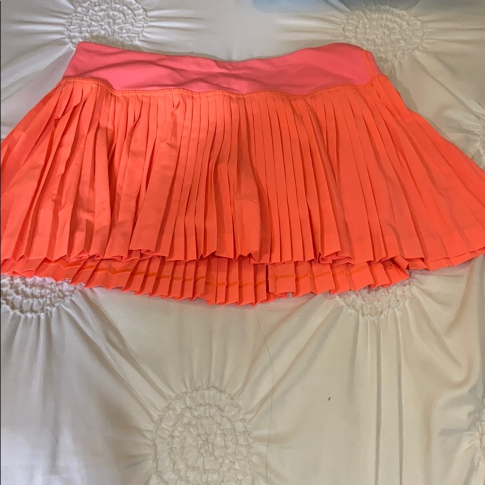 Lululemon bright coral colortennis skirt
